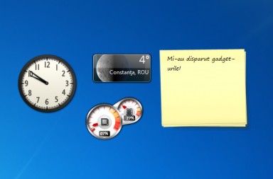 Mi-au disparut gadget-urile de pe desktop, in Windows 7