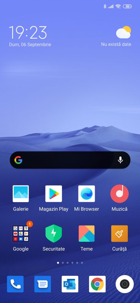 Redmi Note 8T homescreen